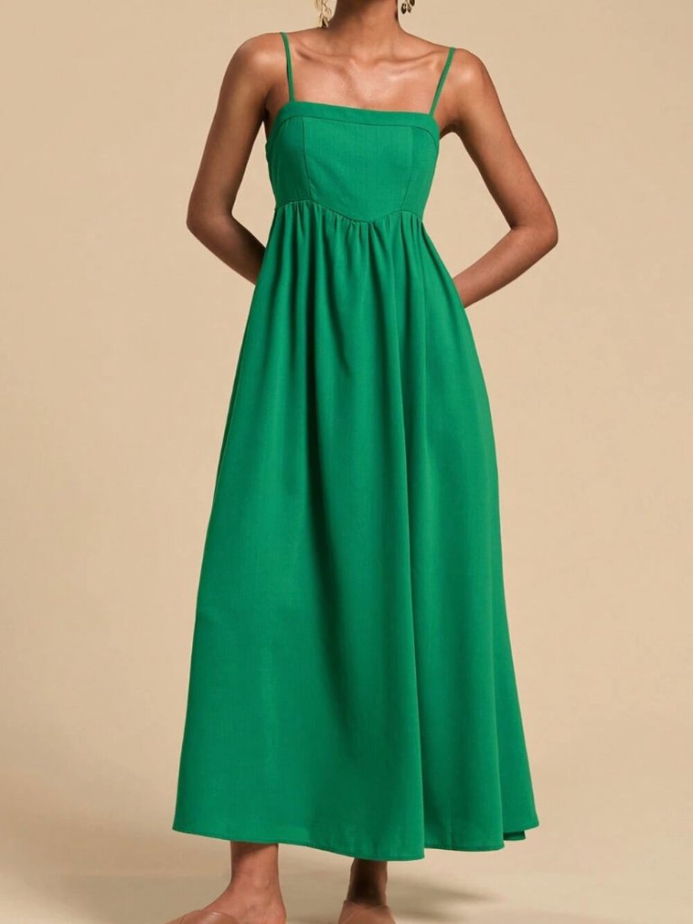 SHEIN Square Neck Maxi Dress